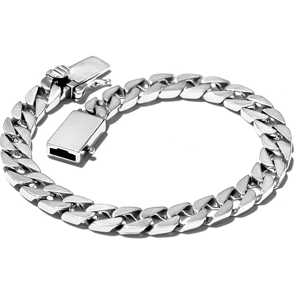 Amazon.com: 男款S925 純銀虎頭手鍊,維京旋轉虎頭手鍊,銀色,20